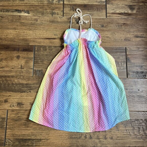 Le Petit Elle Zoe Rainbow Hearts Dress 6y - Picture 7 of 10